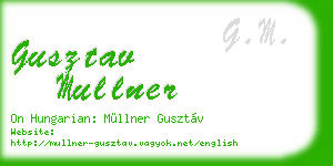 gusztav mullner business card