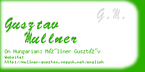 gusztav mullner business card